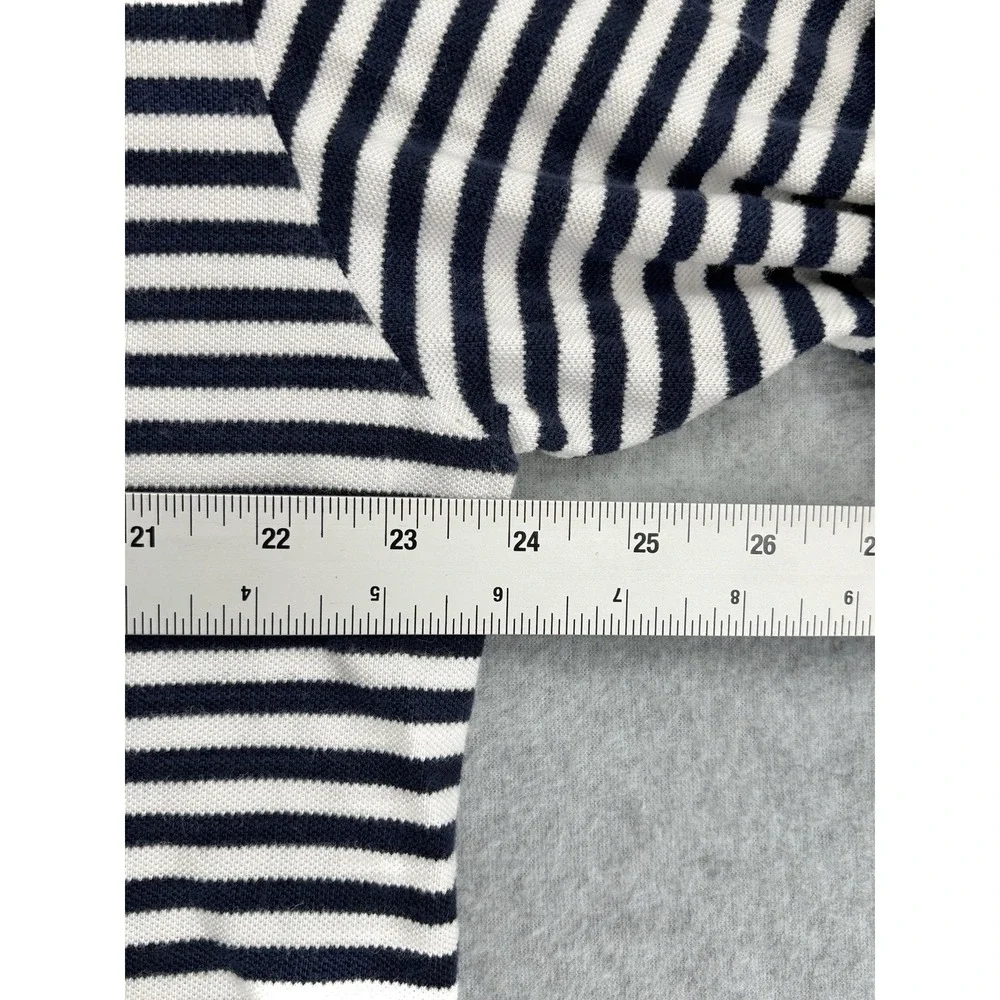Polo Ralph Lauren Mens XL Striped Turtleneck Shirt Navy White Red Pony Cotton